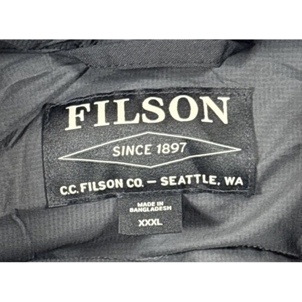 Filson Featherweight Goose Down Puffer Vest Mens XXXL Full Zip Quilted Pockets - Picture 3 of 10